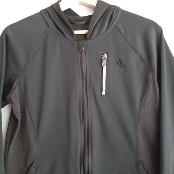 ADIDAS ClimaWarm Athletic Full-zip Light Jacket Hoodie Sz M Flawed - Picture 3 of 13